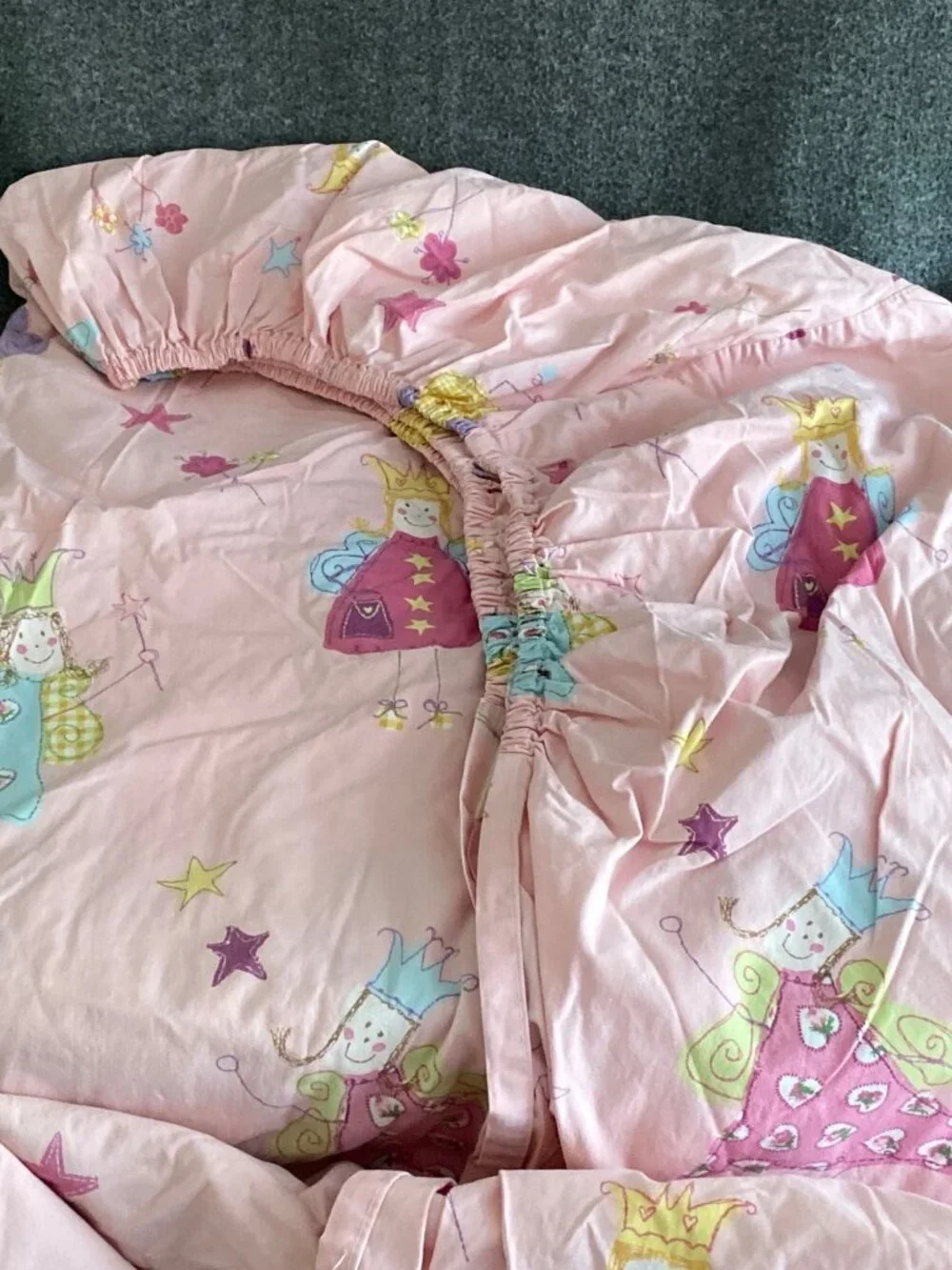 Laura Ashley Mother Child Bed Sheet Fitted Fun Fairy Pink Fairy Princess